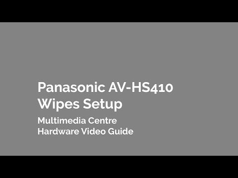 Panasonic AV-HS410 Vision Mixer Wipes Setup