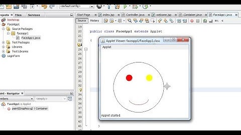 Applet - Java Program with Animation Face Drawing || Sam
