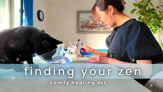5AM Zen Morning Painting in Japan with Rescue Cat Azuki | Heal and Rebalance Your Mind