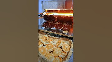 Mesmerizing Automatic Pancake Machine Flipping Crispy Golden Pancakes to Perfection! 🥞🔥