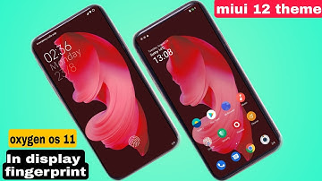 Oxygen os 11 theme for miui 12 and 12.5 devices🔥🔥|| Display fingerprint theme in miui 12 ||