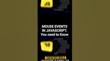 Mouse Events in JAVASCRIPT