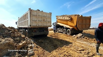 Incredible Excellent Techniques skill operator Dozer working push soil very quickly