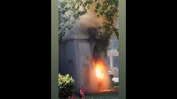 Transformator-explosie vastgelegd op camera!