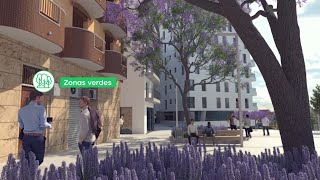 Dortoka disseny - El futuro eje verde del centro de Santa Coloma - Barcelona