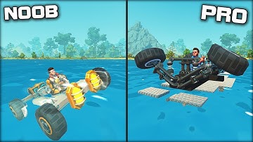 NOOB vs PRO: Amphibious Vehicle Challenge! (Scrap Mechanic Gameplay)