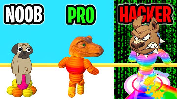 ROPE MAN RUN 3D | NOOB vs PRO vs HACKER 🎮 BEST GAME IOS, ANDROID !? PART 1-RMRDG