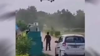 Incident. Mi-17 helicopter hit by big plastic cover
