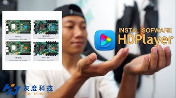 cara instal software HD Player Huidu asynchronous full-color