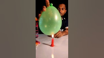 Balloon and fire experiment🎈🔥 #shorts #youtubeshorts #scienceexperiment