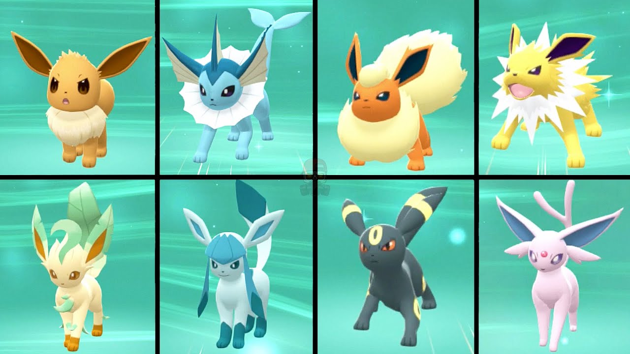 Eevee evolutions  Pokemon eevee evolutions, Pokemon eeveelutions