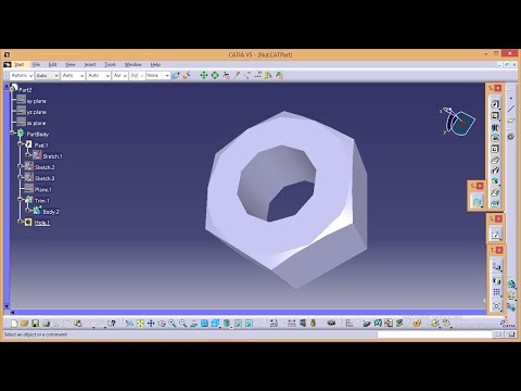 Catia Tutorials\How to design and simulate and Threaded hex screw and Nut\Hex nut UnionTrim_part 2