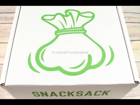 SnackSack October 2017 Snack Subscription Box Unboxing + Coupon @getsnacksack