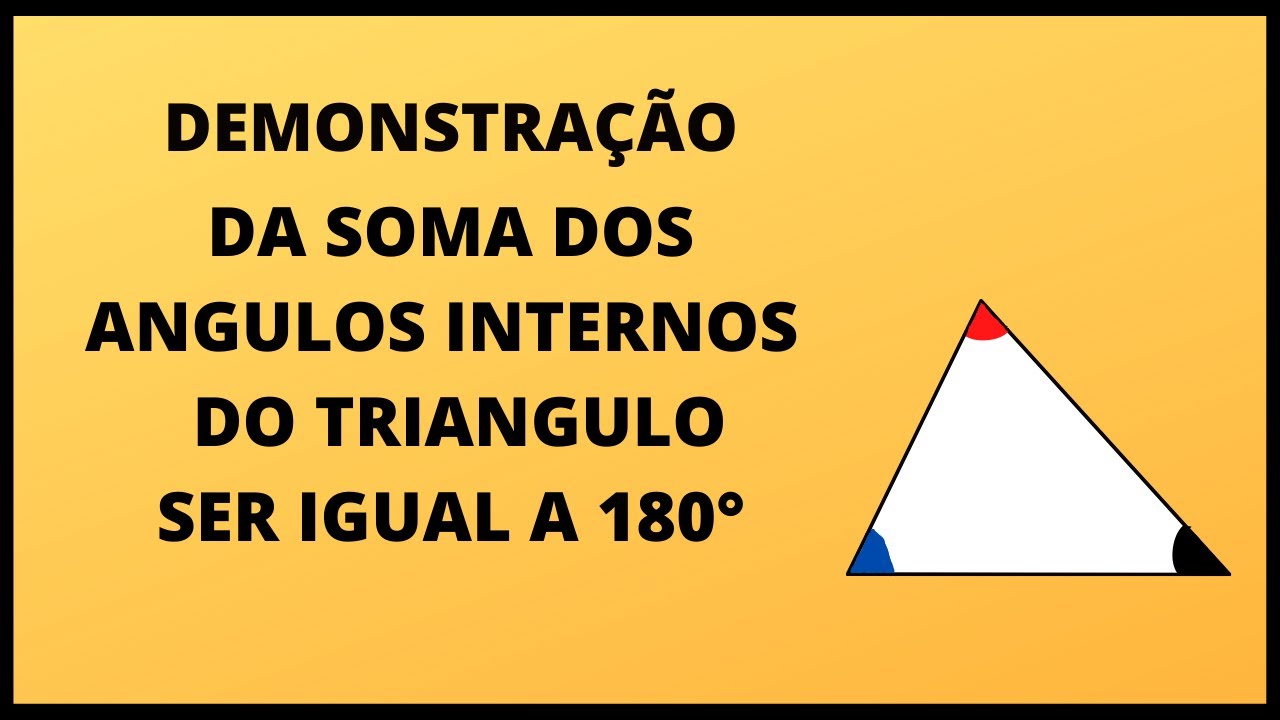 Soma dos ângulos internos de um triângulo 🔺️ #triangulos