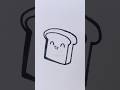 Easy Slice of Bread Draw || #shorts #youtubeshorts #trending #viral #art