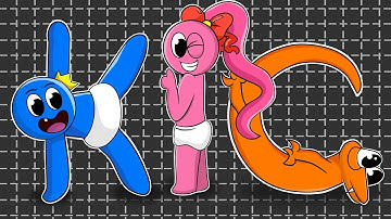 Alphabet Lore K,I,C,... but Transformed from Rainbow Friends Character | Rainbow Friends Animation