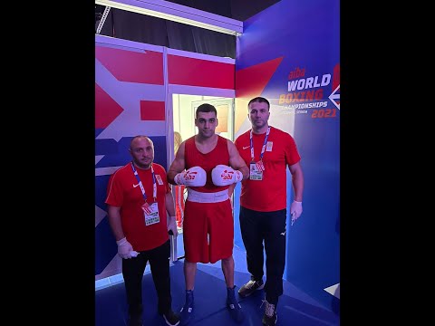 29-10-2021 (92kg) BOXING GIORGI TCHIGLADZE მსოფლიო ჩემპიონატზე (მეორე ბრძოლაში) დაამარცხა გერმანელი.