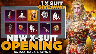 1X suit give Away In this video🔥😍| Groza Raja | Pubgm Create Opening