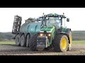 John Deere 8345R in the field laying manure w/ Samson PG25 HWD | Manure Season | Danish Agriculture