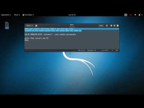 Fix Sound Kali-rolling 2016.2