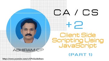 +2 |Computer Application|Computer Science|Client side scripting using Javascript| Focus Area Topic
