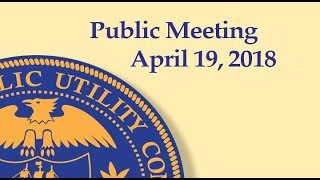 April 19, 2018, Public Meeting