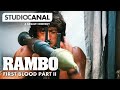 The boat fight  rambo first blood part ii with sylvester stallone