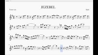 SADE - JEZEBEL - base - backing track - sheet music - tenor sax