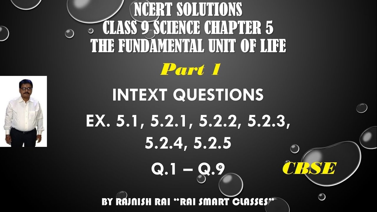 NCERT Solutions Class 9 Science Chapter 5 The Fundamental Unit Of Life ...