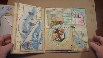 mermaid magic altered file folder folio