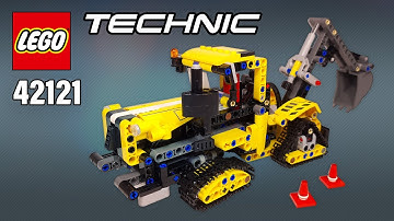 LEGO Tracked Tractor with Backhoe [42121] from Technic Heavy-Duty Excavator | Top Brick Builder