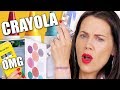 CRAYOLA CRAYONS MAKEUP TESTED ... OMG