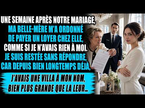 💍 Une Semaine Après Le Mariage, Ma Belle-mère M’ordonne De Payer Un Loyer… 😏 Je Souris Froidement !