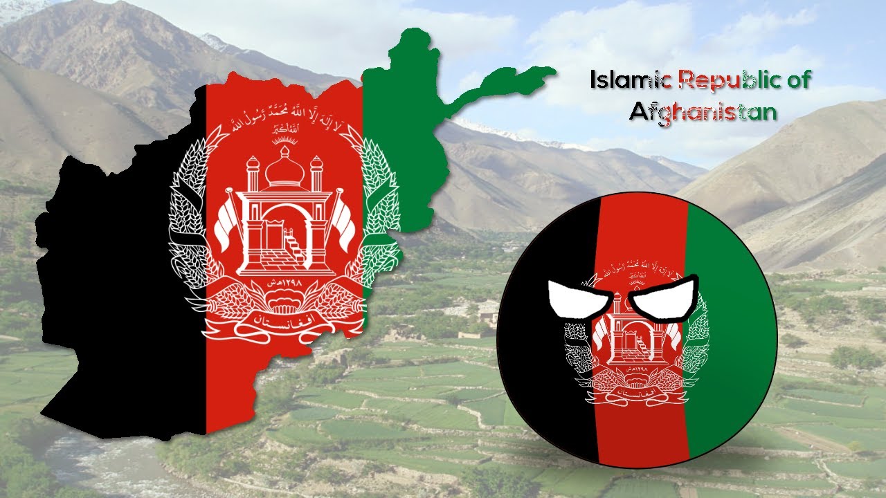 Islamic Republic of Afghanistan || Flag map and Countryball speed art
