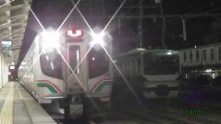 【10/14 ダイヤ改正 前夜 前編】 黒磯駅で最終の交流電車を出迎える 翌朝一番列車充当のE531系も