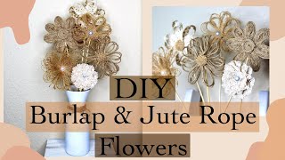 Beautiful Flower making Idea with Jute: 3 Designs/ Super Easy Jute