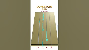 Thumbnail of LOVE STORY 💞 by Indila 🎻 Emotional LIVE Violin Short | Animated  Violin TAB | Live Violin Vibes