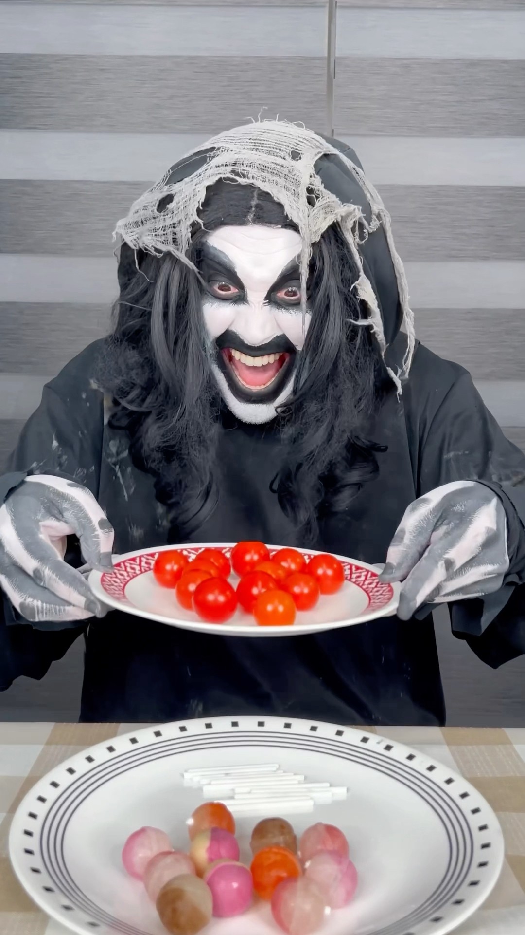 Monster change lollipops for tomatoes ?? #shorts