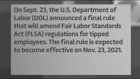 Department of Labor Requirements for Tipped Employees