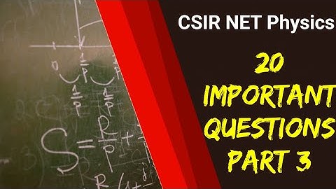 CSIR NET Physical Science| Statistical Physics II ||✓