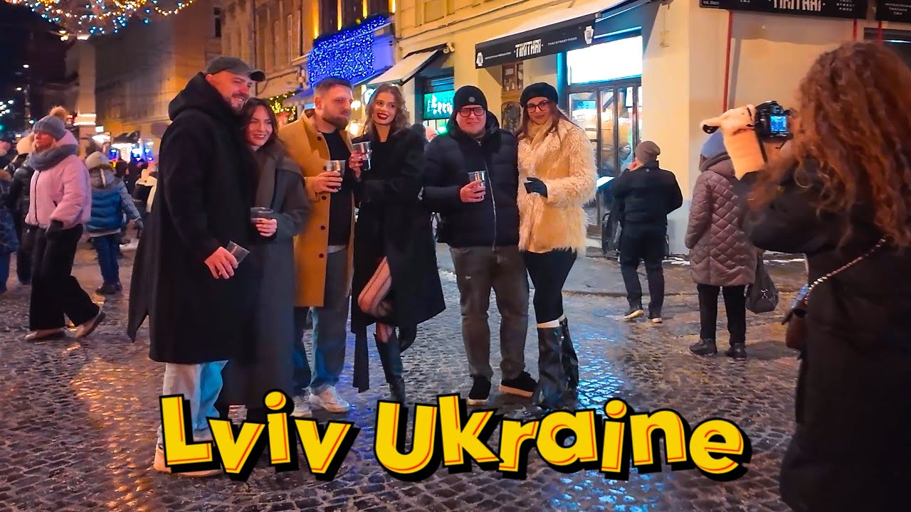 Львів. Україна, Нічне Життя - НІЧНА Прогулянка Містом. 2026 [4K віртуальна прогулянка]