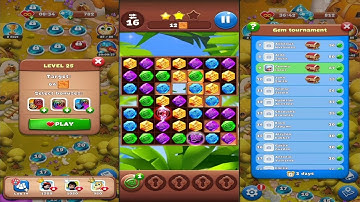 Gemmy Lands (by CASUAL AZUR GAMES) - free offline match 3 puzzle game for Android and iOS - gameplay