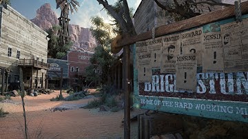 Wild west city: Unreal Engine 4 - Environment Design - Open world Free assets (maded by Aerril) RDR2