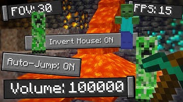 Minecraft, but the SETTINGS are MESSED UP?!