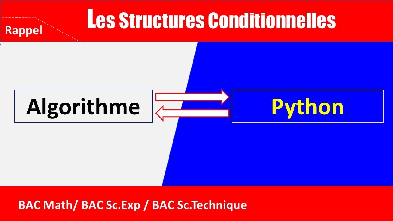 Les structures conditionnelles en algorithme et en Python | BAC ...