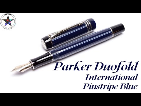 Parker Duofold International Pinstripe Blue Special Edition 18K M