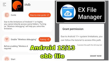EX File Manager, iAdb Step by step guide | Android 11+ 12, Obb file