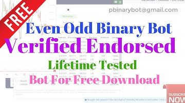 Free Binary.com Bot - Even Odd Binary Bot | Verified Endorsed Binary Bot