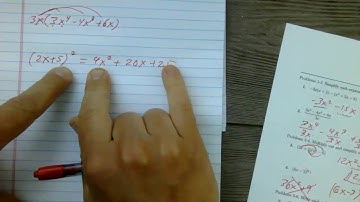 Math 171 Algebra Review