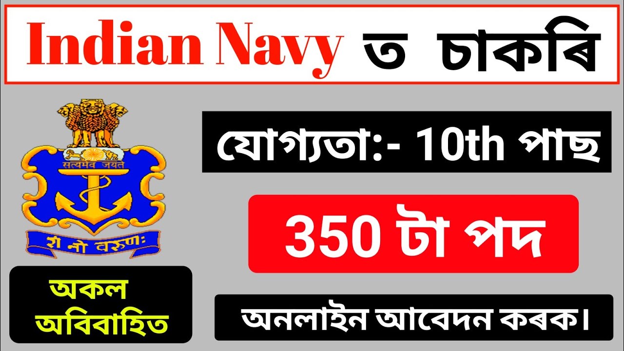 Indian Navy Sailor Recruitment 2021: 350 Matric Recruit (MR) Vacancy